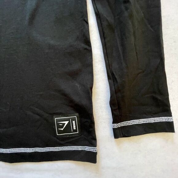 Gymshark Mens Shirt Black Crew Neck Recess Long Sleeve T-shirt Size L NEW - Picture 4 of 10